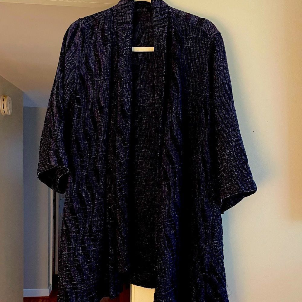 Akihiko Izukura Woven Silk Cardigan